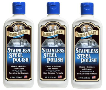 PARKER & BAILEY 3 PACK STAINLESS STEEL POLISH 8OZ VALUE PACK