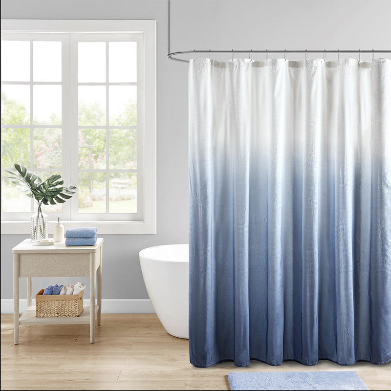 Home Outfitters Blue  Shower Curtain 72"W x 72"L, Shower Curtain for Bathrooms, Modern/Contemporary