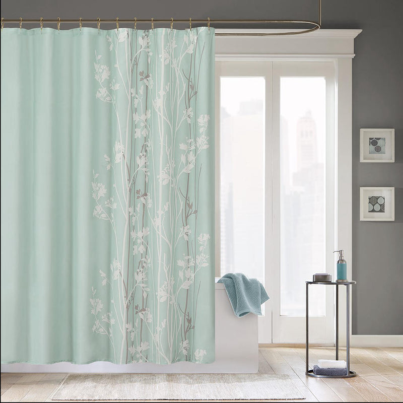 Home Outfitters Green  Shower Curtain 72x72", Shower Curtain for Bathrooms, Modern/Contemporary