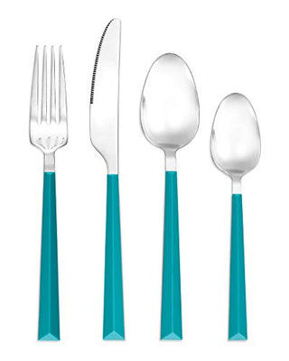 Hamilton Forge Tomodachi TMF74616TC 16 Piece Dali Turquoise Dinner Set, Turquoise