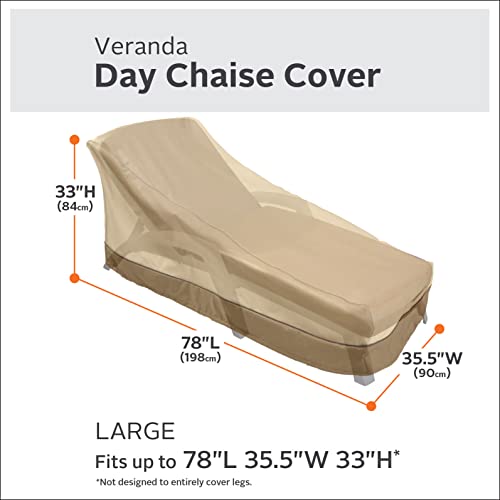 Classic Accessories Veranda Water-Resistant 78 Inch Patio Day Chaise Lounge Chair Cover, Patio Furniture Covers