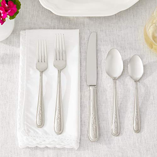 Lenox Opal Innocence 20-Piece Flatware Set, Metallic