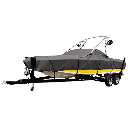 Classic Accessories StormPro Dark Grey Heavy-Duty Ski & Wakeboard Tower Boat Cover, 17 - 19&