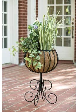 Steel Patio Urn with Coco Liner