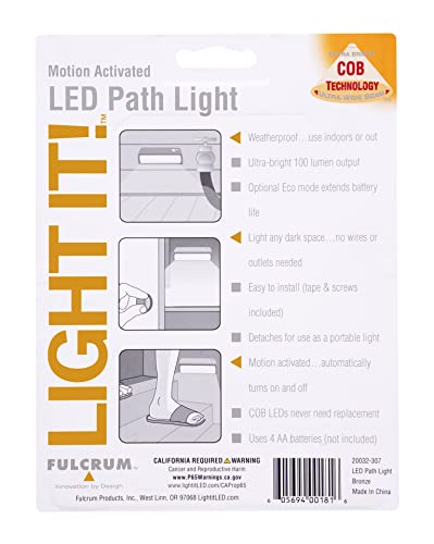 LIGHT IT! by Fulcrum 20032-307 LED Path Light, Single Pack, Bronze
