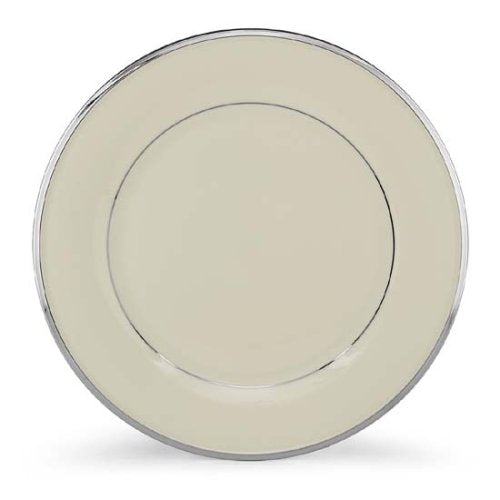 Lenox Solitaire Dinner Plate, ivory/platinum