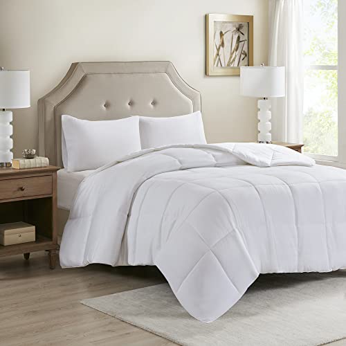 Sleep Philosophy 300 Thread Count Cotton Cover Tencel Filled Down Alternative Comforter, Full/Queen, White