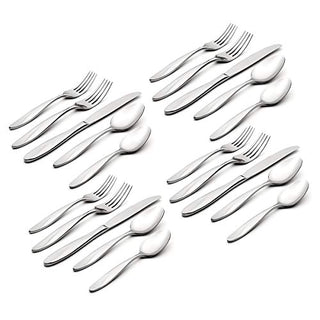 Oneida Virage 20 Piece Everyday Flatware Set, Service for 4, 18/0 Stainless Steel, silverware set