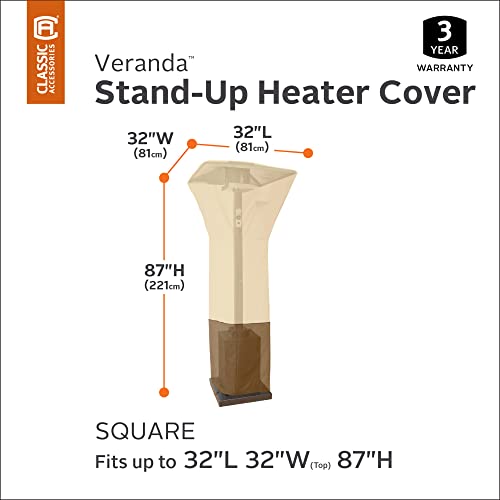 Classic Accessories Veranda Water-Resistant 32 Inch Stand-Up Patio Heater Cover, Outdoor Heater Cover