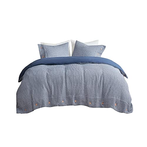 Clean Spaces Cotton Rayon from Bamboo Duvet Set with Blue Finish CSP12-1475