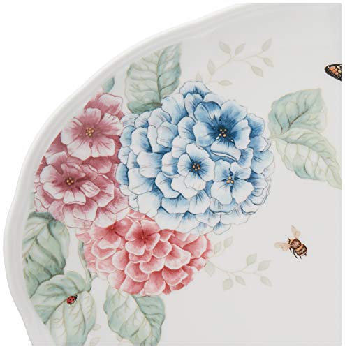 Lenox Butterfly Meadow Hydrangea Large Oval Platter, White