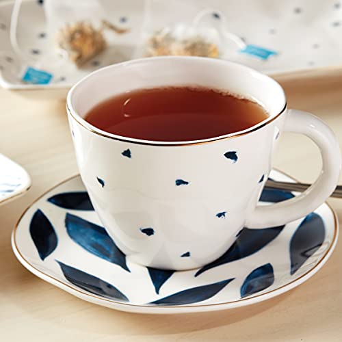 Lenox Blue Bay 9-Piece Tea Set, 5.51, White