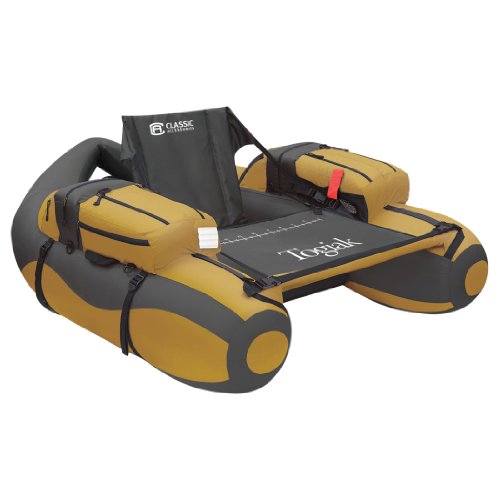 Classic Accessories Togiak Inflatable Fishing Float Tube With Backpack Straps , Gold/Gray , 54.25 x 47.00 x 19.00 Inches
