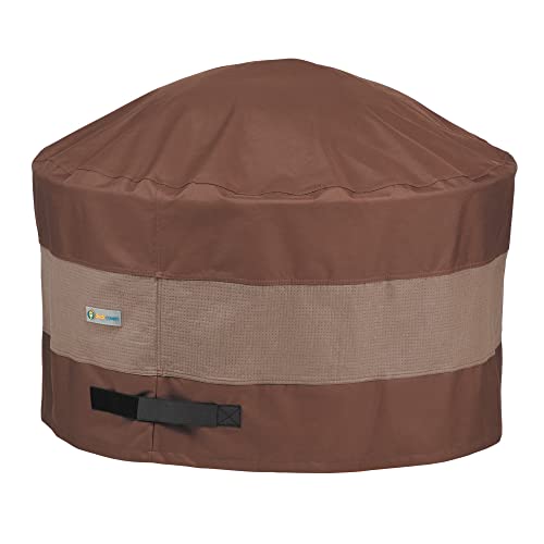 Duck Covers UFPR5024 Ultimate Waterproof Round Fire Pit Cover, 48"DIA x 24"H, Mocha Cappuccino, Patio Furniture Covers