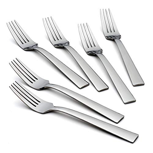Oneida Madison Avenue Everyday Flatware Dinner Forks, Set of 6 18/0 Stainless Steel, Silverware Set