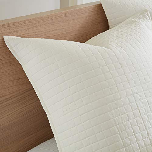 Urban Habitat Cotton Comforter Set-Tufts Pompom Design All Season Bedding, Matching Shams, Decorative Pillows, Twin/Twin XL, Brooklyn, Jacquard Ivory 5 Piece