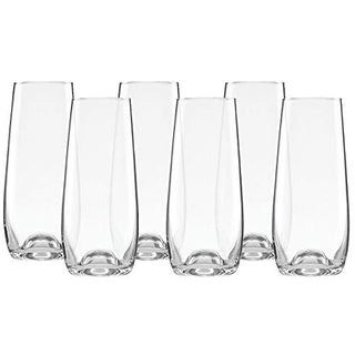 Lenox Tuscany Classics Stemless Flute Set, Buy 4 Get 6, 6 Count (Pack of 1), Clear