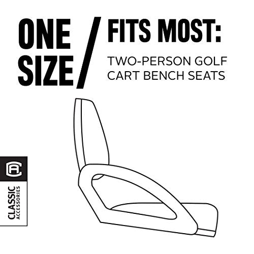 Classic Accessories Fairway Golf Cart Diamond Air Mesh Bench Seat Cover, Navy