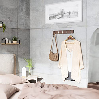 Umbra Flip 5 Wall Mounted Floating Rack – Modern, Sleek, Space-Saving Hanger with Retractable Hooks to Hang Coats