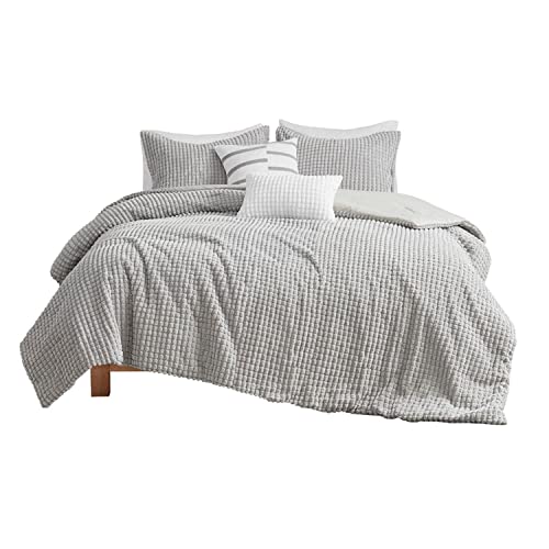 Urban Habitat Polyester Jacquard Comforter Set with Grey Finish UH10-2415