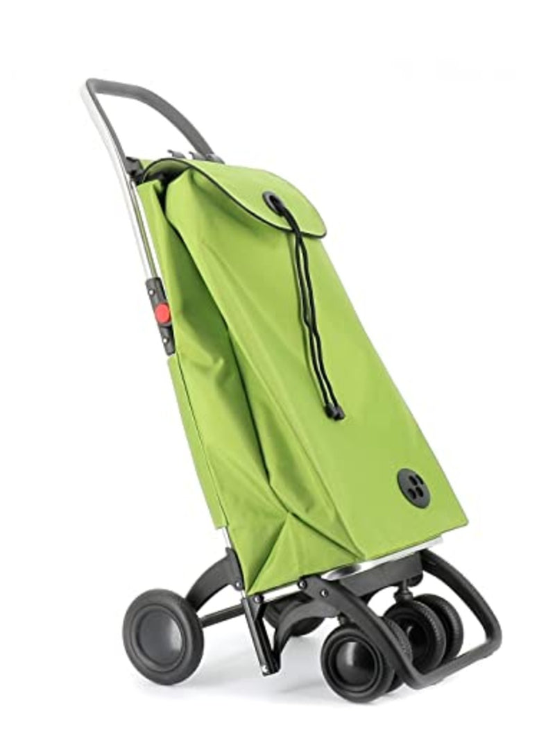 ROLSER I-Max MF 4 Wheel 2 Swivelling Foldable Shopping Trolley - Lime