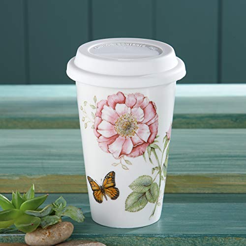 Lenox Butterfly Meadow Thermal Travel Mug -10 oz, White