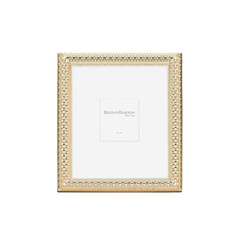 Reed and Barton Gold Watchband Satin 8" X 10" Photo Frame, 8x10