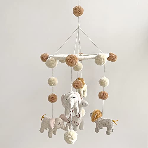 Crane Baby Mobile for Crib, Safari Nursery Décor for Boys and Girls, Ceiling Hanging, 11" x 28"