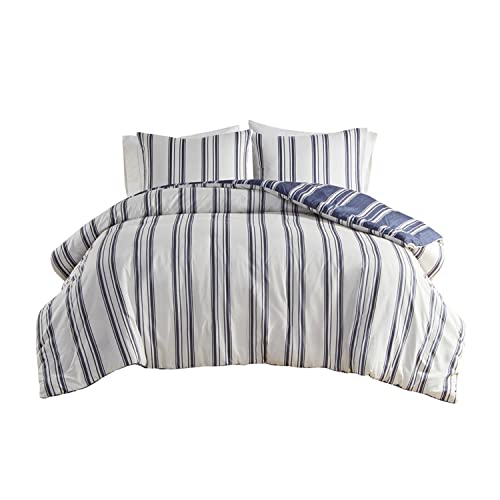 Clean Spaces Cobi Polyester Microfiber Printed Duvet Set with Navy Finish