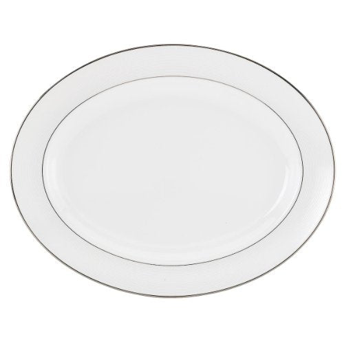 Lenox Opal Innocence Stripe 16" Oval Platter, 3.50 LB, White