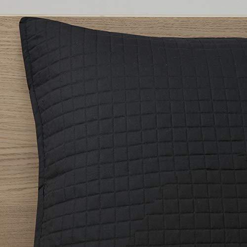 Urban Habitat Reversible Cotton Quilt Set-Luxe Stitching Design All Season, Lightweight Coverlet Bedspread Bedding, Matching Shams, King/Cal King(104"x92"), Larisa Medallion Black