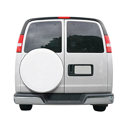 Classic Accessories Over Drive Spare Tire RV Cover, Wheels 31"-31.75" Diameter, White, Weather-Resistant, All Season Protection for Trailer, RV, Camper Wheels, Tires, Universal Trailer Accessories