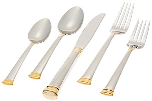 Lenox Eternal Gold Flatware 5-Piece Place Setting, Service for 1 , Stainless