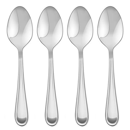 Hampton Forge Clark – 4 Piece Dinner Spoons, Silver