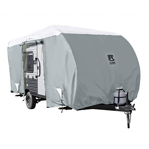 Classic Accessories Over Drive PolyPRO3 Deluxe Sloped Travel Trailer Cover, 17-19&