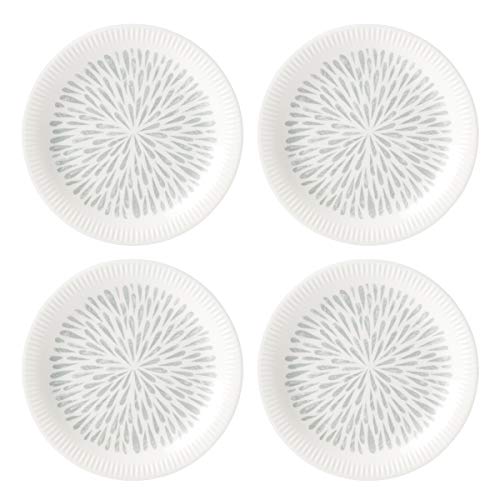 Lenox Profile Grey & White 4-Piece Accent Plate Set, 4.05 LB, Grey
