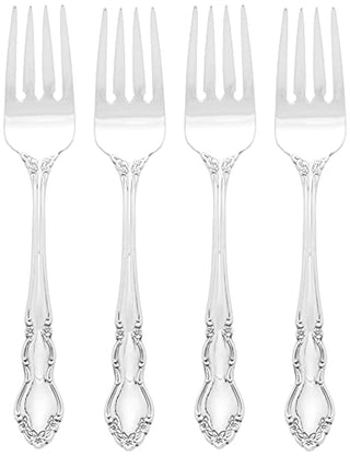Oneida Dover Fine Flatware Salad Forks, Set of 4 , 18/10 Stainless Steel, Silverware Set, Dishwasher Safe