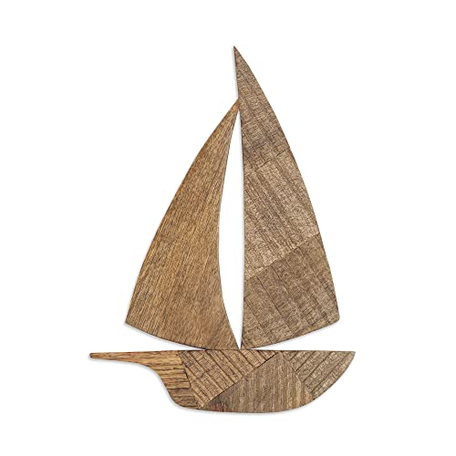 Crane Baby Nautical Nursery Décor, 3 Piece Wooden Animal Wall Décor for Boys and Girls, Ocean Theme, 12.25”
