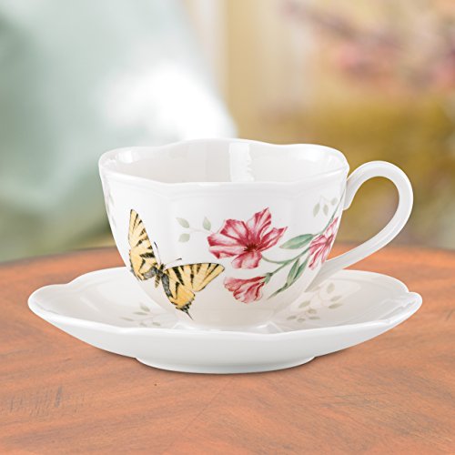 Lenox Butterfly Meadow Tiger Swallow Tail Cup and Saucer Set