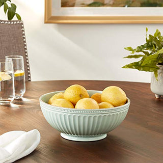 Lenox 856933 French Perle Groove Ice Blue Medium Bowl