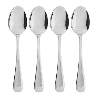Oneida Satin Sand Dune Everyday Flatware Dinner Spoons, Set of 4, 18/0 Stainless Steel, Silverware Set, Dishwasher Safe