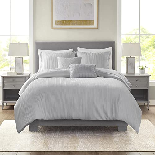 Beautyrest Polyester 5-Piece Comforter Set with Grey Finish