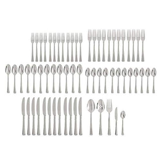 Oneida Chroma 65 Piece Fine Flatware Set, Service for 12 , 18/10 Stainless Steel, Silverware Set, Dishwasher Safe