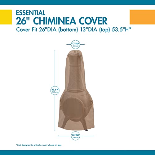 Duck Covers Essential Water-Resistant 26 Inch Chiminea Cover, Outdoor Chiminea Cover