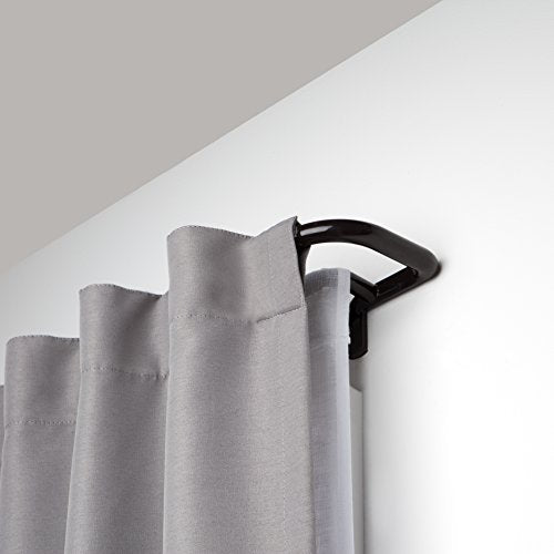 Umbra Twilight Double Black Out Window Curtain Rod – Wrap Around Adjustable Double Curtain Rod for Blackout Curtains, 28 to 48” (71-122cm), Curtain Rod, Auburn bronze