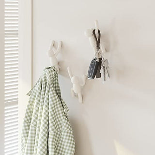 Umbra Buddy Decorative Wall Mounted Hooks for Hanging Coats, Scarves, Bags, Purses, Backpacks, Towels and More, Set of