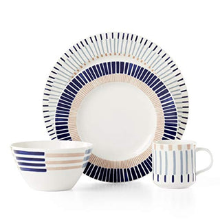Kate Spade Brook Lane 4-Piece Place Setting, 5.55 LB, Blue