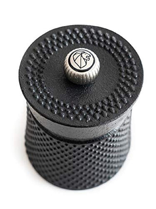 Peugeot BALI FONTE Cast Iron Pepper Mill, 8cm/3 In, Black