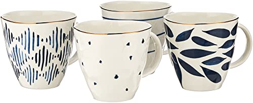 Lenox Blue Bay 4-Piece Dessert Mug Set, 2.75 LB