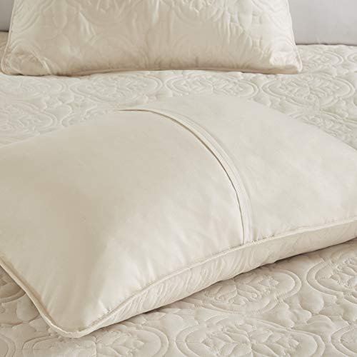 Oakley 3 Piece Reversible Bedspread Set Cream Full/Queen